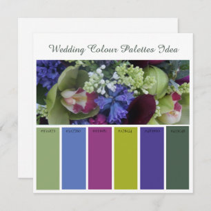 Carte d'idée Palettes couleur mariage