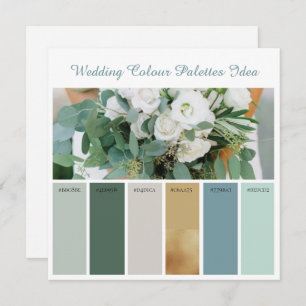 Carte d'idée Palettes couleur mariage