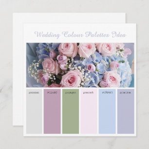 Carte d'idée Palettes couleur mariage