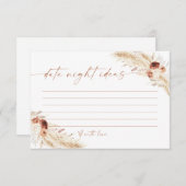 Carte d'idées de la nuit de la date moderne | Fête (Devant / Derrière)