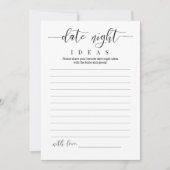 Carte d'idées de la nuit mariage (Devant)