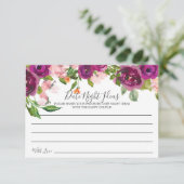 Carte d'idées de la nuit rose et marsala fleurie (Debout devant)