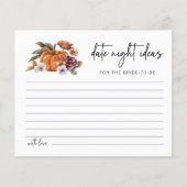 Carte d'idées de nuit Date d'automne (Devant)