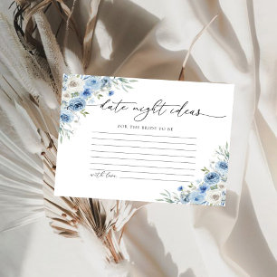 Carte d'idées de nuit Dusty Blue Ivory