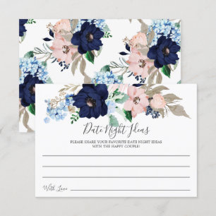 Carte d'idées de nuit pour la Marine et le Blush D