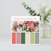 Carte d'idées de palettes de couleurs de mariage (Debout devant)