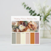 Carte d'idées de palettes de couleurs de mariage (Debout devant)