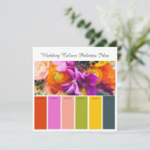 Carte d'idées de palettes de couleurs de mariage (Debout devant)