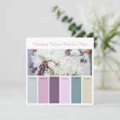 Carte d'idées de palettes de couleurs de mariage (Debout devant)