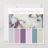 Carte d'idées de palettes de couleurs de mariage (Devant)