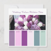 Carte d'idées de palettes de couleurs de mariage (Devant)
