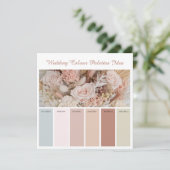 Carte d'idées de palettes de couleurs de mariage (Debout devant)