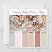 Carte d'idées de palettes de couleurs de mariage (Devant)