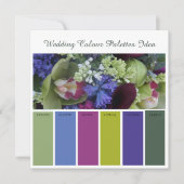 Carte d'idées de palettes de couleurs de mariage (Devant)