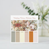 Carte d'idées de palettes de couleurs de mariage (Debout devant)