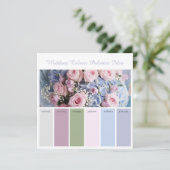 Carte d'idées de palettes de couleurs de mariage (Debout devant)