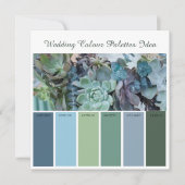 Carte d'idées de palettes de couleurs de mariage (Devant)