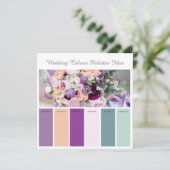 Carte d'idées de palettes de couleurs de mariage (Debout devant)
