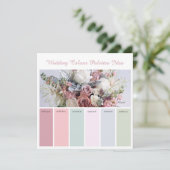 Carte d'idées de palettes de couleurs de mariage (Debout devant)