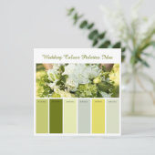 Carte d'idées de palettes de couleurs de mariage (Debout devant)