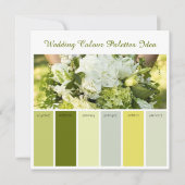 Carte d'idées de palettes de couleurs de mariage (Devant)