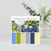 Carte d'idées de palettes de couleurs de mariage (Debout devant)