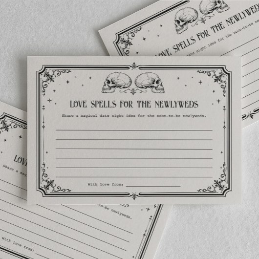 Carte d'idées de soirée de mariage gothique Skull