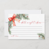 Carte d'idées de soirée de Noël (Devant)