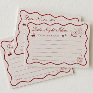 Carte d'idées de soirée en amoureux pour une fête 