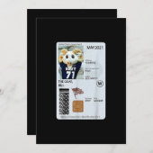 Carte d'identification de chèvre cadeau (Devant / Derrière)