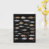 Carte d'identification du poisson vintage (Fleur jaune)