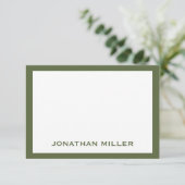 Carte d'identification simple White Olive Typograp (Debout devant)