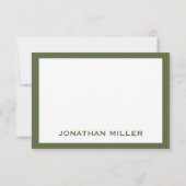 Carte d'identification simple White Olive Typograp (Dos)