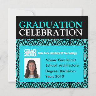 Carte d'identité avec photo de la fête de graduati