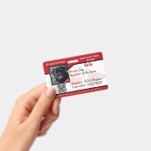 Carte d'identité Badge de chien de service rouge (Manuel / portable)