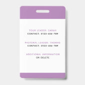 Carte d'identité Badge Modèle photo School Trip Mu (Dos)