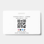 Carte d'identité Badge personnel d'affaires modern (Arrière)