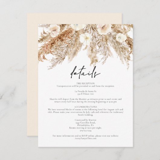 Carte d'identité CIERA Bohemian Pampas Grass Maria (Devant / Derrière)