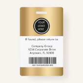 Carte d'identité de l'employé Gold Badge de sécuri (Dos)
