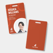Carte d'identité de l'employé Moderne Badge de per (Avant & arrière)
