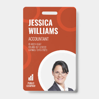 Carte d'identité de l'employé Moderne Badge de per