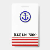 Carte d'identité de l'équipage de famille Badge du (Arrière)