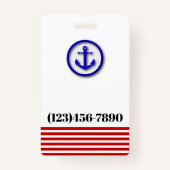 Carte d'identité de l'équipage de famille Badge du (Dos)