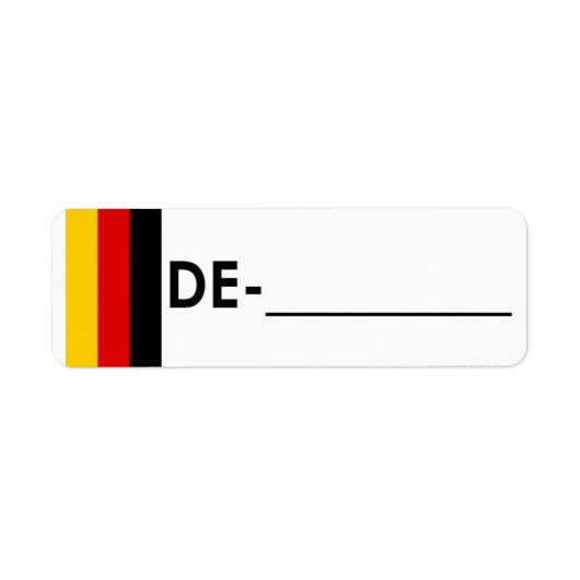 Carte d'identité de poste Étiquette Allemagne "Sty (Devant)