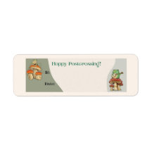 Carte d'identité des Étiquettes de la carte postal