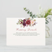 carte d'identité du mariage floral de Bourgogne (Debout devant)