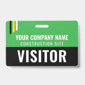 Carte d'identité du visiteur de construction Badge (Avant)