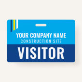 Carte d'identité du visiteur de construction Badge (Devant)