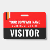 Carte d'identité du visiteur de construction Badge (Avant)