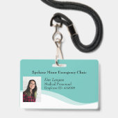 Carte d'identité horizontale Lanyard Badge génériq (Face avec cordon)